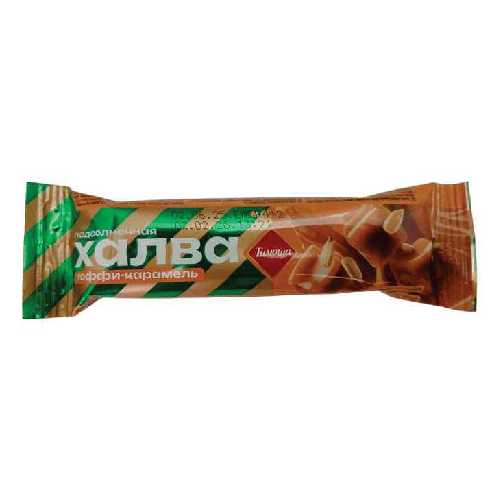 Sunflower halva toffee caramel bar, 50 g