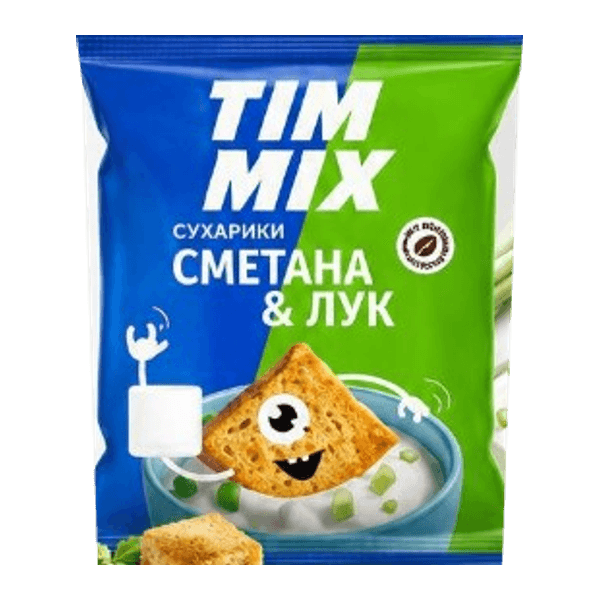 TIM MIX suxariklari smetana va piyoz ta’mi bilan qadoqda, 40 g